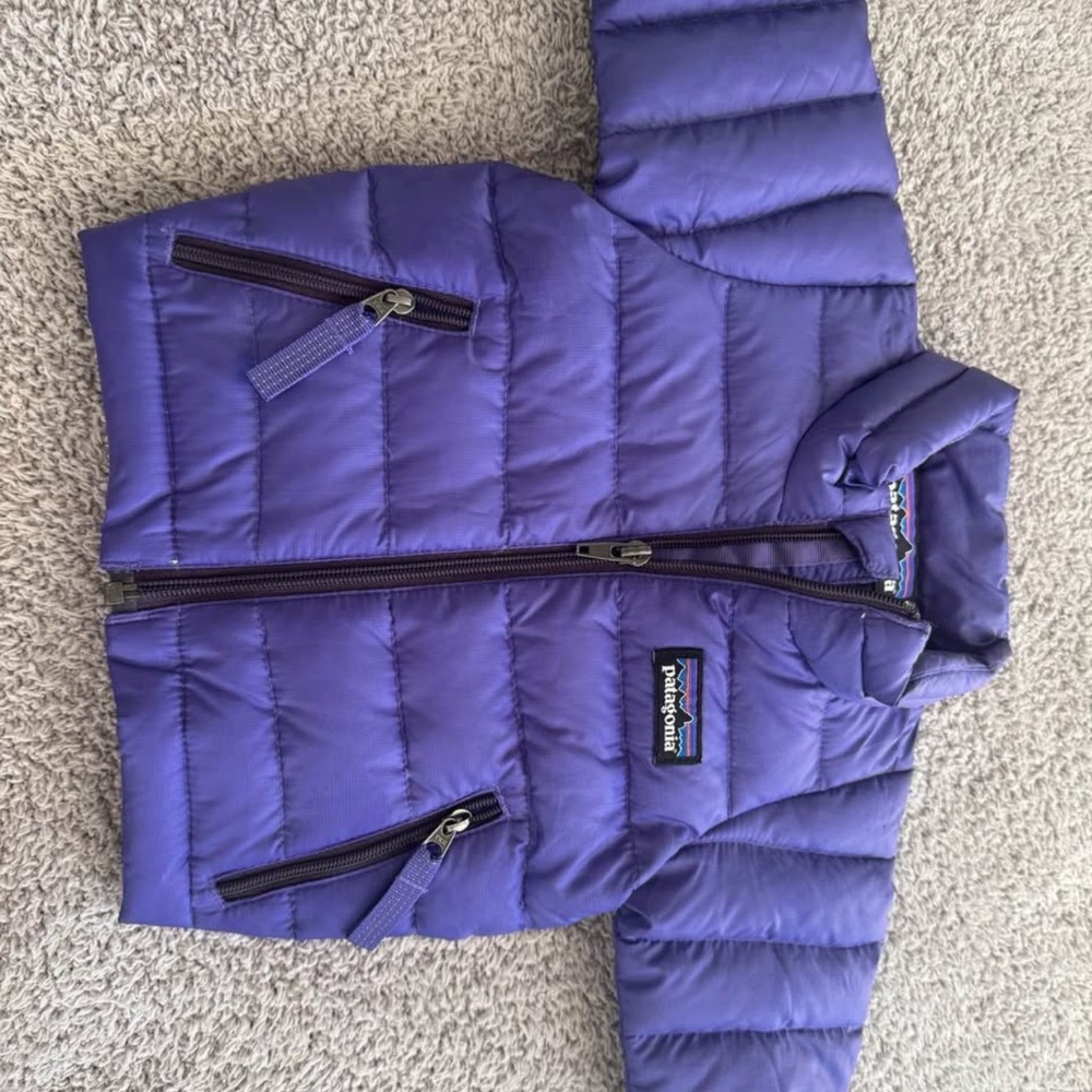 Patagonia Kids Vibrant Purple Puffer Coat
